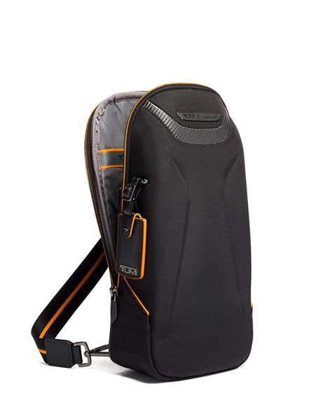 tumi mclaren torque sling bag.